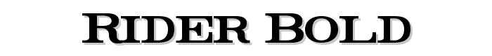 Rider Bold font